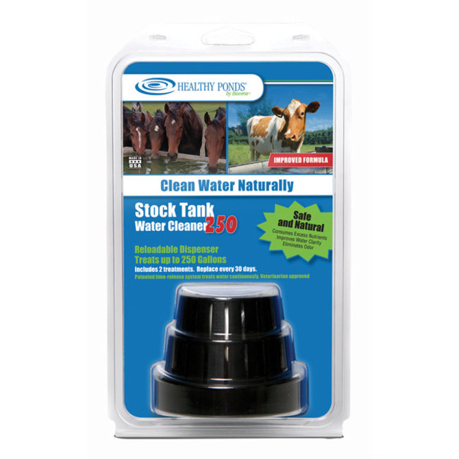 HEALTHY PONDS 52500 STOCK TANK WATER CLEANER 250 RELOADABLE DISPENSER