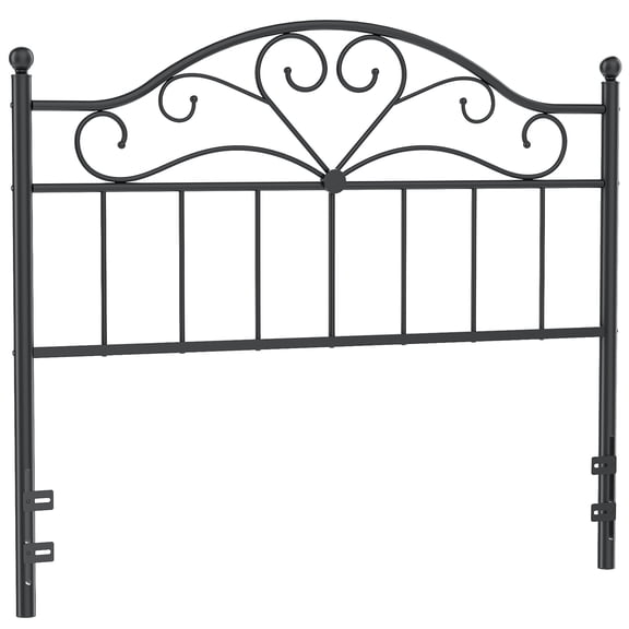 Yoneston Vintage Metal Queen Headboard with 3-Level Height Adjustment for Queen Bed Frame, Black