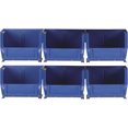thumbnail image 2 of Quantum Heavy-Duty Storage Bins, 6-Pk., Blue, 5 3/8in.L x 4 1/8in.W x 3in.H Bin Size, Model# NTE-RQUS210BL, 2 of 3