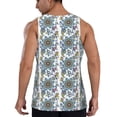 thumbnail image 3 of Xecao Flowers and Butterflies Men's Tank Top Workout Quick Dry Sleeveless Gym Jogging Muscle Shirts Summer Swim Beach Tops, 3 of 9