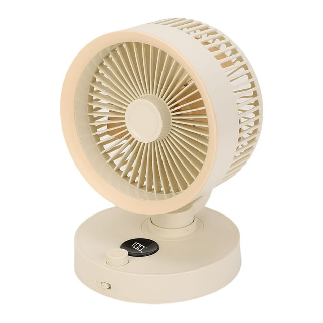 Silent Fan, Auto Oscillating Table Fan 100 Speeds Type C Charging for Living Room