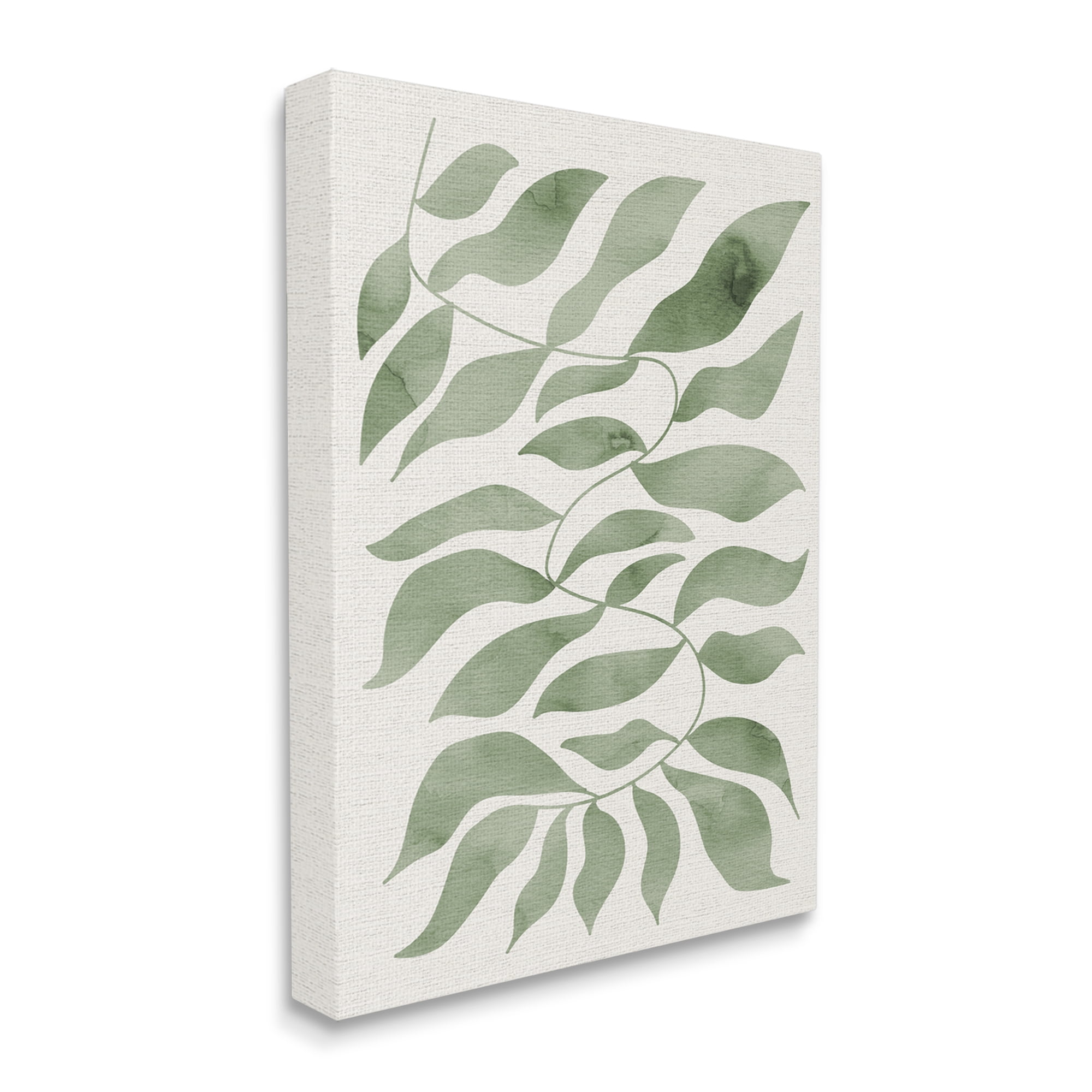 Stupell Industries Boho Plant Leaf Sprig Botanical & Floral Painting Gallery Wrapped Canvas Print Wall Art, 24 x 30