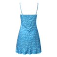 thumbnail image 4 of Nouvelle Mode Féminine Robe Mini à Bretelles Spaghetti Florale Robe d'Été Décontractée, 4 of 7