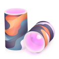 thumbnail image 7 of Yayeee Flameless Candles with Remote Flickering Battery Operated Multi Color Changing, Green Abstract Wavy, 7 of 7