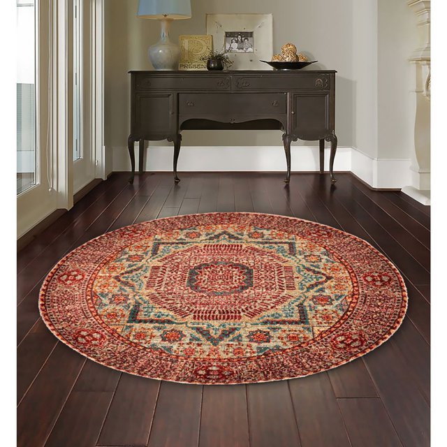 Alfombra Decorativa Redonda Sams depot Turca Vintage 150x150 cm