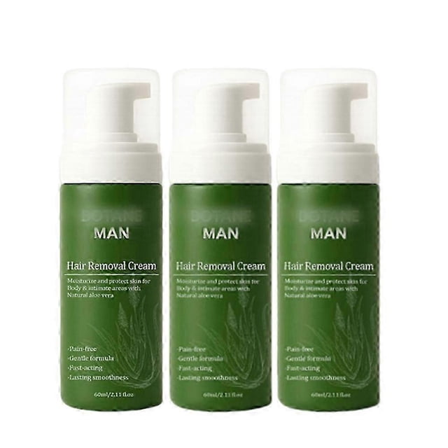 1-3X Botane Man Aloe Vera Depilatory Cream for Fast Hair Removal Face Body Sensitive