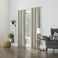 thumbnail image 4 of Sun Zero Norman Grid Texture Thermal 100% Blackout Grommet Curtain Panel, 40"x63", Natural, 4 of 9