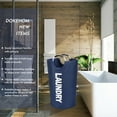thumbnail image 2 of DOKEHOM 90L Large Laundry Basket, Collapsible Laundry Bag, Foldable Laundry Hamper, Folding Washing Bin (Dark Blue), 2 of 7