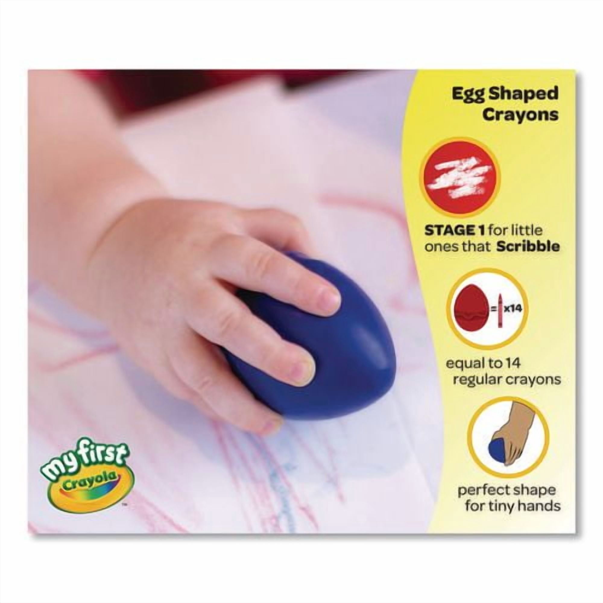 My First Washable Palm Grasp Crayons, Assorted Colors, 6/Pack | Bundle of 2