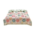 thumbnail image 2 of Darzheoy Floral Quilt, Lightweight Microfiber Bedspreads Soft Purple Floral Quilt Reversible Green Leaves Coverlet Set, 2 of 6