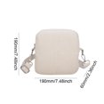 thumbnail image 2 of Bolso Hobo de plumón para mujer bolsa para teléfono bolso mensajero de pana bolso suave versátil para chica, 2 of 9