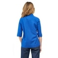 thumbnail image 4 of Turtle Bay New York Womens Regular Fit 3/4 Sleeve Button Down Collared Camp Shirt, 4 of 7