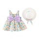thumbnail image 2 of Vestido Herrnalise para bebé niña, estampado floral, con lazo y sombrero, sin mangas, para verano, 2 of 3