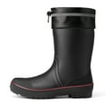 thumbnail image 7 of HISEA Mid Calf Rain Boot for Men,Anti-slip Waterproof PVC Mud Garden Boots with Adjustable Closure,Black & Red,Size 9, 7 of 7