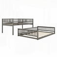 thumbnail image 4 of Full XL over Queen Platform Bed Frame with Ladder and Guardrails, Gray, No Box Spring, Sturdy Construction, 4 of 15