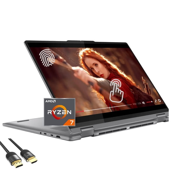 Laptop Lenovo Yoga 7 2 en 1 16 2K Touchscreen AMD Ryzen 7 8840HS 16GB RAM 512GB SSD 256GB Portable SSD