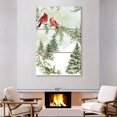 thumbnail image 2 of Elephant Stock Christmas Cardinal Greenery Wall Art - Vertical Multi Panel Canvas - Living Room Wall Decor - Animal Multi Panel - Green And Red Decor By Susan Winget - 48" x 74", 2 of 8