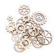 thumbnail image 1 of 100 Pcs Painting Graffiti Slices Wooden Wheels Gear Wheels Woods Chips Gear Wheel Gift Tags Gear Rustic Pendant, 1 of 4