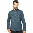 thumbnail image 2 of Kariban Mens Long Sleeve Casual Denim Shirt, 2 of 3