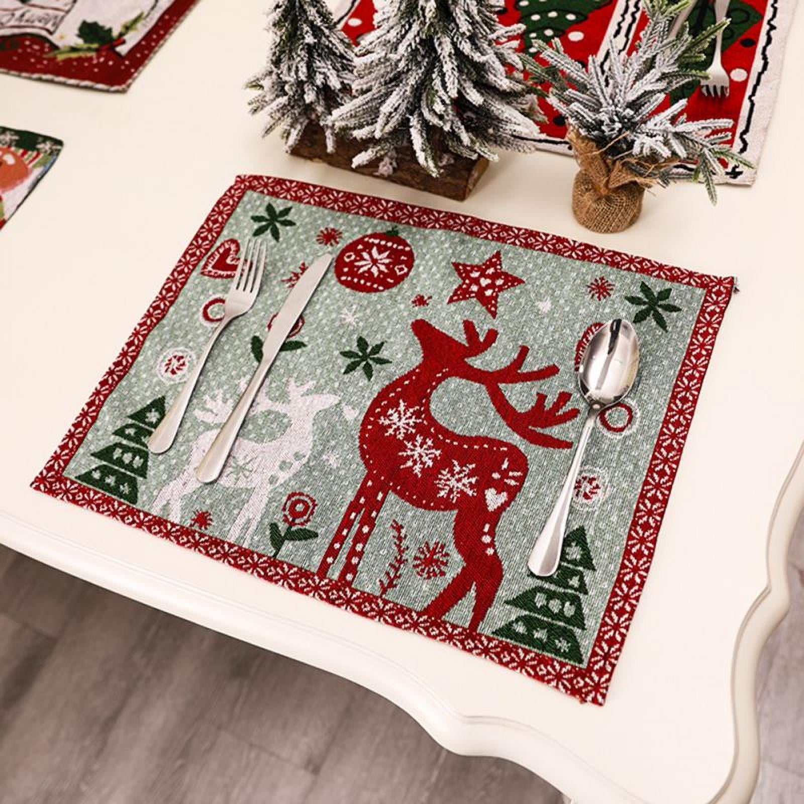 Christmas Eve Personalised Santa & Reindeer Snack Mat Placemat 