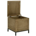 thumbnail image 6 of Weston Home Wilson Rectangular Wood Storage Trunk End Table with Removable Tray, Brown, 6 of 9