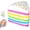 1pcs, variant on Rainbow Cake Squishies, Jumbo Slow Rising Fidget Squeeze, Giant & Soft & Colorful Relief Squishy Stress, 2026 New Squeeze Ball Sensory for Anxiety Stress Party Favors (1pcs)