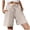 X-178Beige, variant on YMNXA Women's Summer Shorts Solid Color Drawstring Elastic Waist Wide Leg Comfortable Fashion Sports Shorts With Pockets For Casual Daily Wear,Black,M