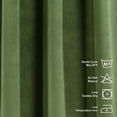 thumbnail image 3 of 3S Brother's Solid Luxury Matte Velvet Soft Curtains Set of 2 Panels Hanging Back Tap & Rod Pocket Home Décor Bedroom Kitchen Office Windows Room Darkering ( Olive-52"x108"), 3 of 6