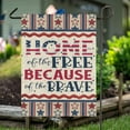 thumbnail image 5 of 4th of July Independence Day Garden Flag Memorial Day Blue Star Red American Double Sided Flags 28" x 40" Patriotic Brave Home of Free Large Flag House Banner Yard Outdoor Porch Decorations, 5 of 5