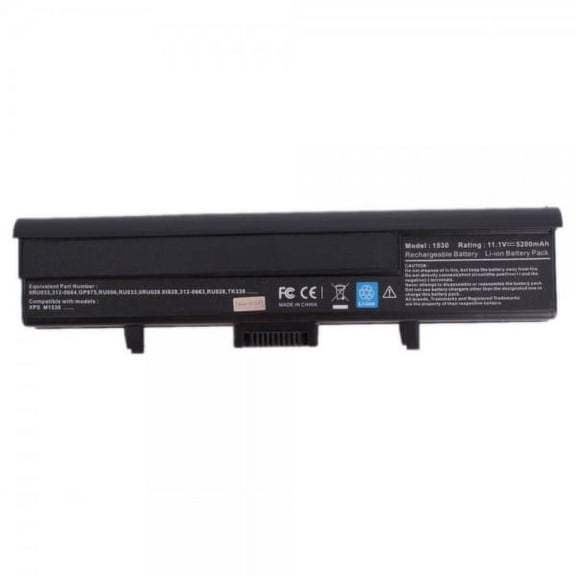 Laptop Battery for Dell XPS M1530 - 6 cells 4400mAh, Black