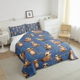 thumbnail image 3 of Manfei Kawaii Sloth 3 Pieces Queen Comforter Set,Cartoon Animal Bedding Sets,Jungle Wildlife Bedding Comforter Set,Breathable Cute Room Decoration,Reversible, 3 of 8