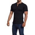 thumbnail image 4 of Playera Hombre Cuello Henley Casual Cómoda Manga Corta, 4 of 8