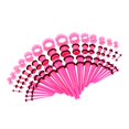 thumbnail image 1 of Tapones cónicos de acrílico y túneles de silicona Qarigey Rosa 50 pcs, 1 of 1