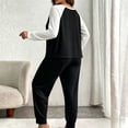 thumbnail image 5 of POROPL Pajamas for Women,Long Sleeve Sleepwear Top with Jogger Pants,Lounge Set Sizes XL-5X, 5 of 5