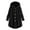 Black, variant on Women Plus Size Fleece Jackets Winter Button Jackets Plush Hooded Cardigan Wool Coat