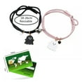thumbnail image 3 of K-KED Couples Bracelets Magnetic Distance Couple Bracelets His And Her Lover Bracelet-Black Pink, 3 of 9