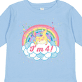 thumbnail image 4 of Inktastic 4th Birthday Unicorn Rainbow Cute Girls Girls Long Sleeve Toddler T-Shirt, 4 of 5