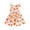 Orange, variant on REDARER Toddler Girls' Print Flutter Sleeve Dress with Smocked Waist Summer Casual Playwear,18-24 Months