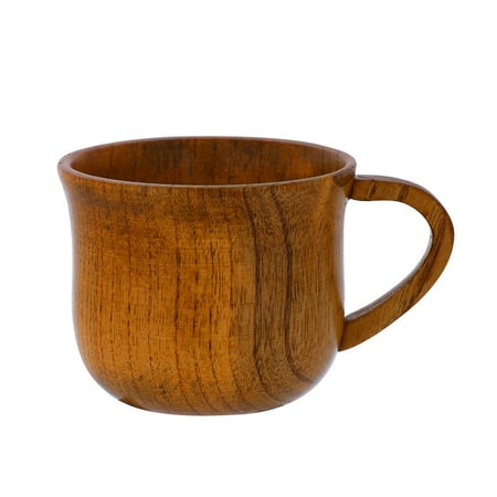 

WEPRO Beer Color Juice Log Tea Cup Wooden Mug Natural Coffee Milk Handmade Wood Glass&Bottle