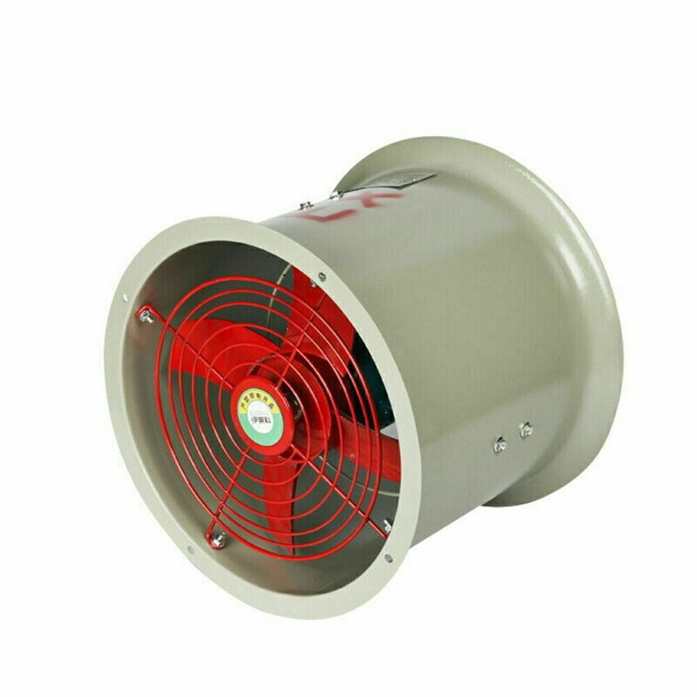 12" Explosion-proof Axial Fan Cylinder Pipe Spray Booth Paint Fumes Exhaust Fan