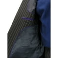 thumbnail image 6 of Sharp Luxurious 2pc Men's Double Breasted Pinstripe Suit w/1 Pair of Socks - Black 58R, 6 of 6