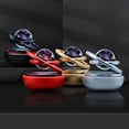 thumbnail image 2 of Solar Powered Rotating Double Ring Car Aromatherapy Hanging Home Decor, Long Lasting Fragrance Auto Rotate Ornament, Non Toxic Car Interior Air Freshener Decoration for Daily Use, A, 2 of 5