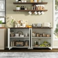 thumbnail image 3 of Yeshouse Fluted Sideboard Buffet, 61 Inch Storage Cabinet, 4-Door, Adjustable Shelves, 3 of 8