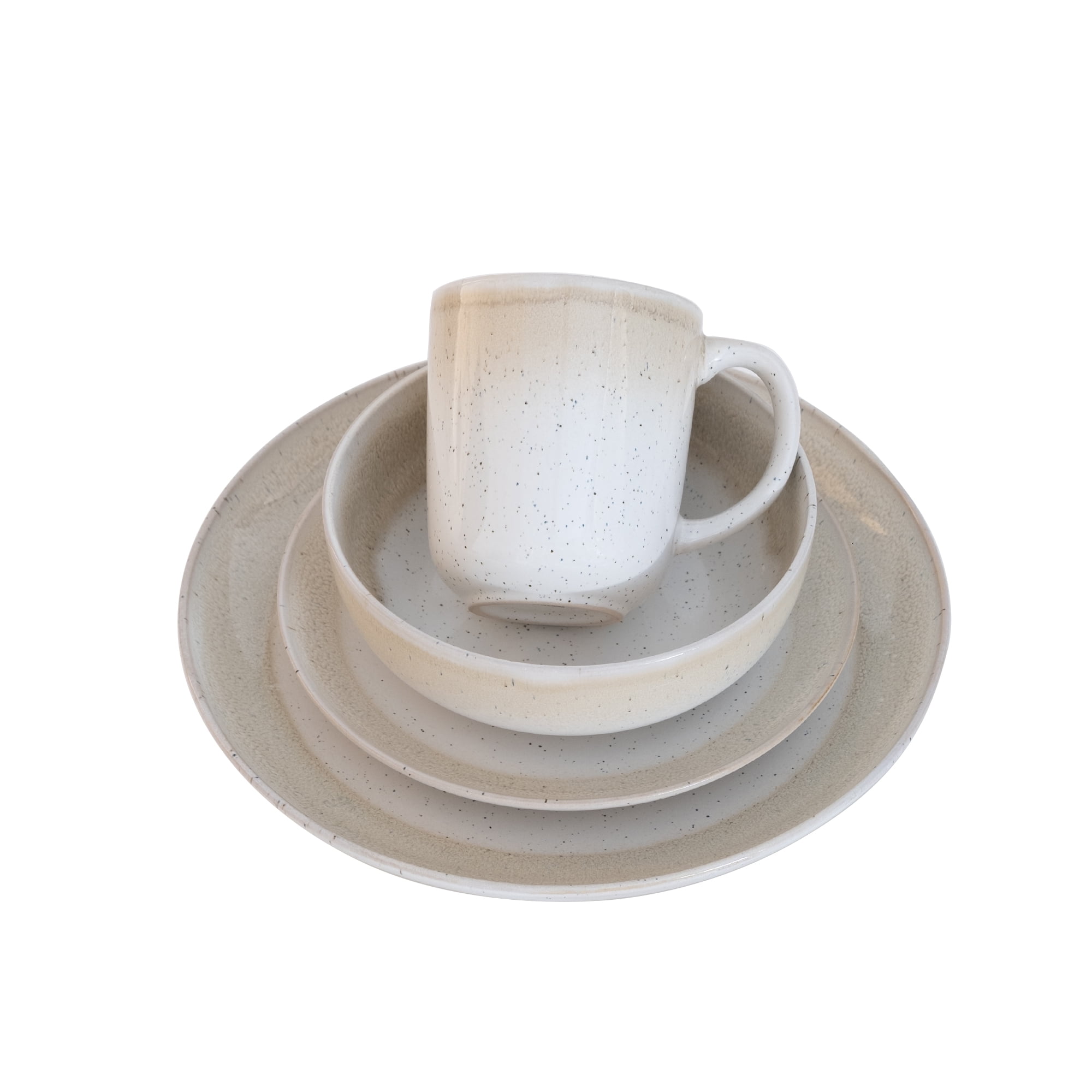 Better Homes & Gardens Sorrell Beige Reactive Stoneware 16 Piece Dinnerware Set