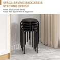 thumbnail image 4 of VECELO 6-Piece Stacking Steel Stools, Portable Stackable Stools with Padded Seat & Metal Frame for Home School, Black, 4 of 13