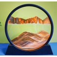 thumbnail image 5 of Pintura de arena que fluye (naranja, 7 pulgadas) – Imagen de arena dinámica, marco de reloj de arena 3D de vidrio redondo, imagen de arte de arena en movimiento para decoración de la oficina en el hog, 5 of 5