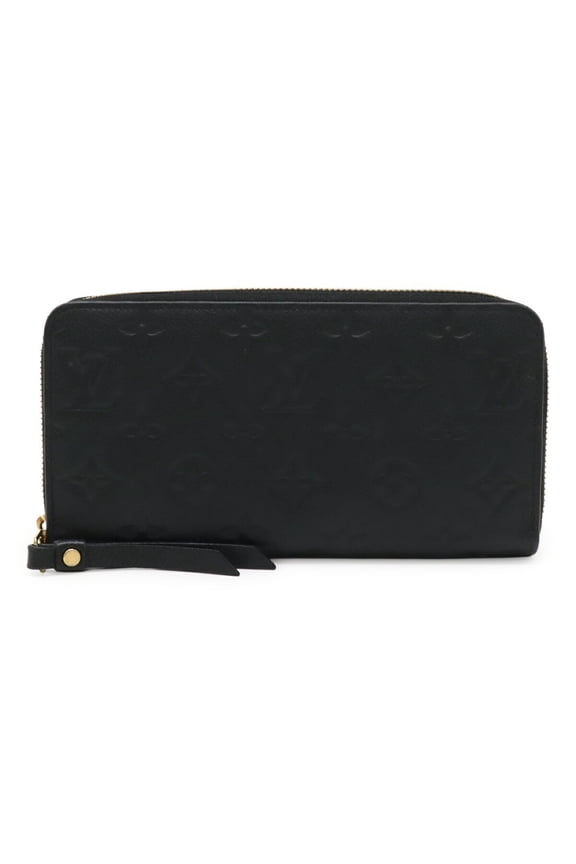 Pre-Owned LOUIS VUITTON Louis Vuitton Monogram Empreinte Zippy Wallet Round Long Leather Noir...
