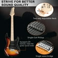 thumbnail image 5 of Glarry 6 Strings Right Hand Electric Guitar Package for Beginner with Amp, Brown, 5 of 7