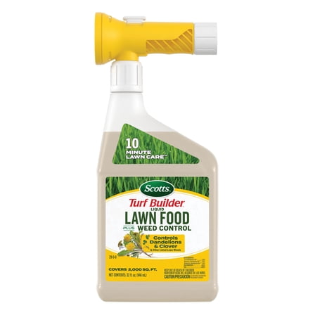 Scotts Turf Builder Liquid Lawn Food Plus Weed Control, Controls Dandelions, 32 fl. oz.