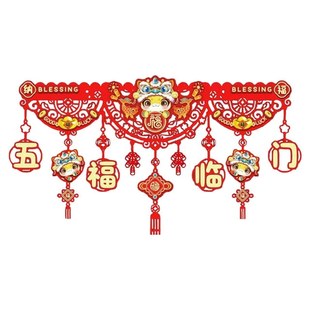 Adorno decorativo para Año Nuevo chino 2025, accesorio fotográfico con caracteres chinos creativos Estilo E